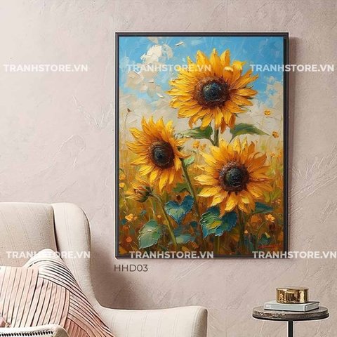 Tranh Hoa Hướng Dương Đón Nắng Mai | HHD03