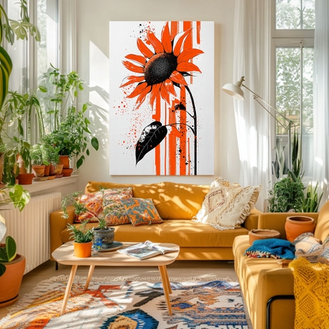 Tranh Hoa Hướng Dương Hồn Lửa | HHD28