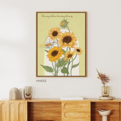 Tranh Hoa Hướng Dương Kiên Cường Và Kiêu Hãnh | HHD12