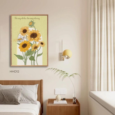 Tranh Hoa Hướng Dương Kiên Cường Và Kiêu Hãnh | HHD12