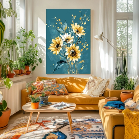 Tranh Hoa Hướng Dương Thanh Nhã Mùa Hạ | HHD15