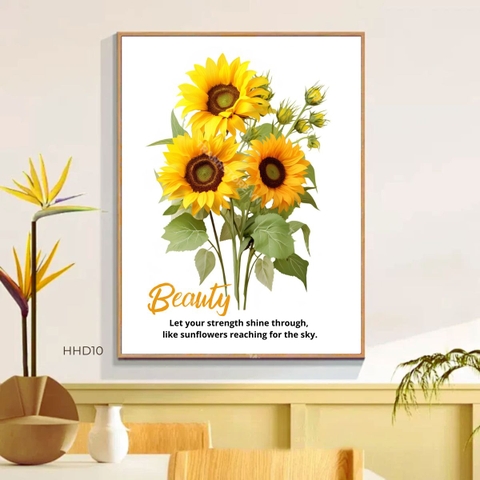 Tranh Hoa Hướng Dương Tự Tin Tỏa Sáng | HHD10