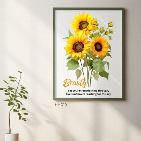 Tranh Hoa Hướng Dương Tự Tin Tỏa Sáng | HHD10