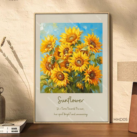 Tranh Hoa Hướng Dương Và Niềm Hy Vọng | HHD05