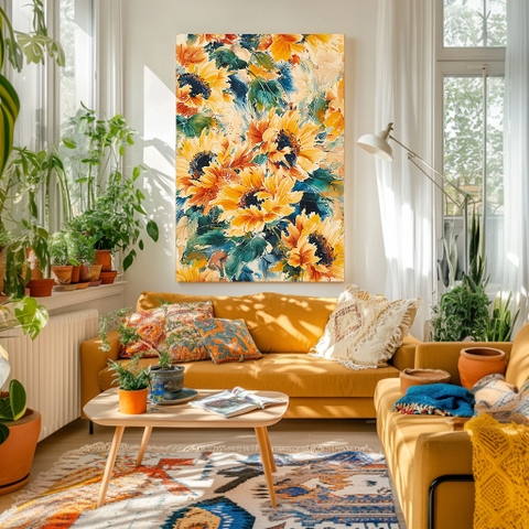 Tranh Hoa Hướng Dương Vũ Khúc Mùa Hè | HHD21