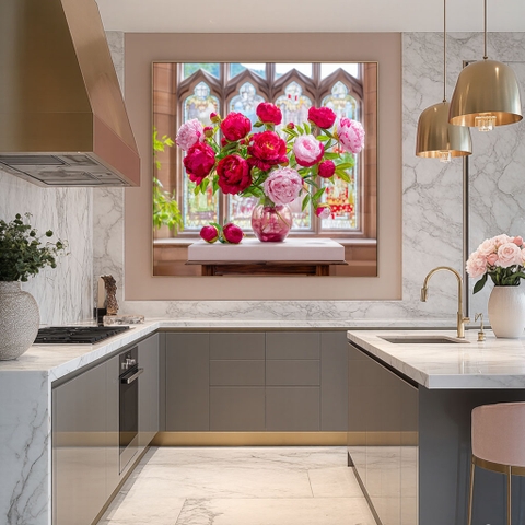 Tranh Hoa Mẫu Đơn Hồng Cánh | HMD27