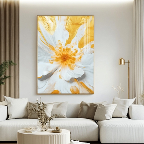 Tranh Hoa Mẫu Đơn Kim Nhụy Lạc Tuyết | HMD13