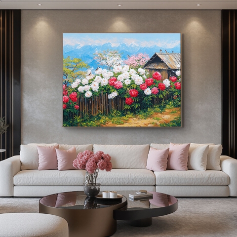 Tranh Hoa Mẫu Đơn Sơn Trang | HMD30