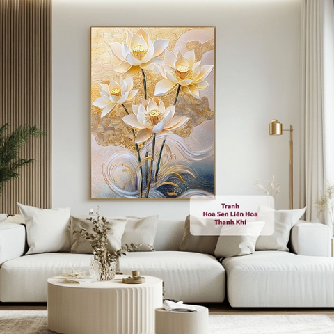 Tranh Hoa Sen Liên Hoa Thanh Khí | HS32