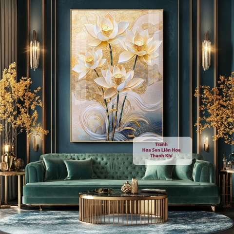 Tranh Hoa Sen Liên Hoa Thanh Khí | HS32