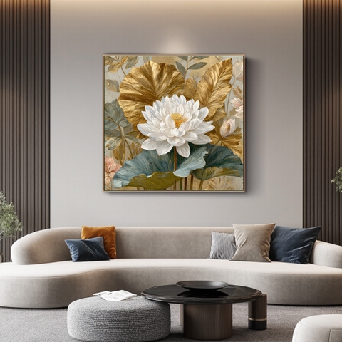 Tranh Sen Trắng Quý Phái | HS35