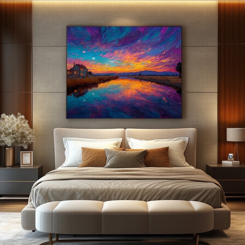 Tranh Hoàng Hôn Tịnh Thủy | PC17