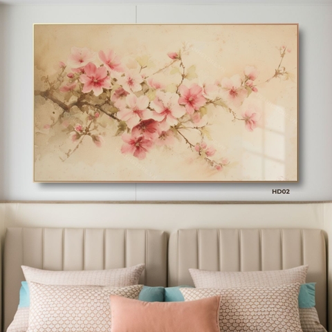 Tranh Hương Sắc Đào Xuân HD02