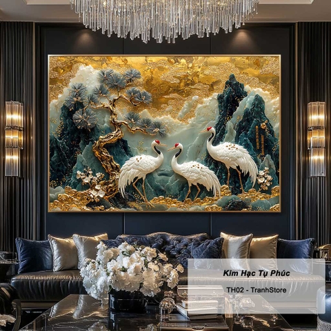 Tranh Kim Hạc Tụ Phúc | TH02