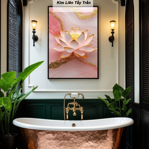Tranh Hoa Sen Kim Liên Tẩy Trần | HS22