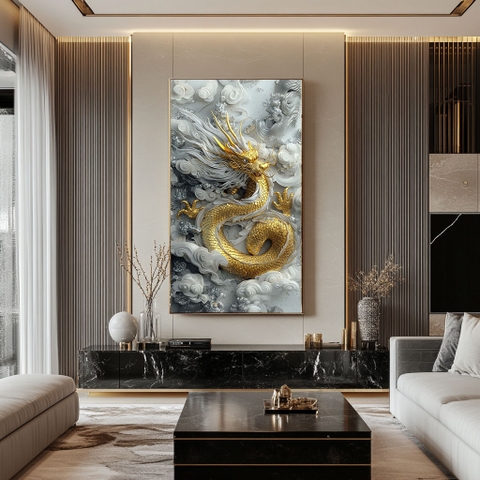 Tranh Kim Long Vân Vũ | RONG01