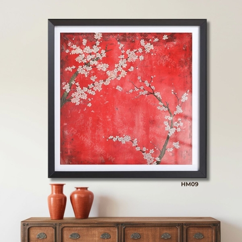 Tranh Mai Lửa Hồng Tuyết Trắng | HM09