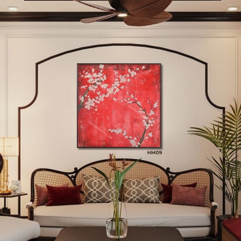 Tranh Mai Lửa Hồng Tuyết Trắng | HM09