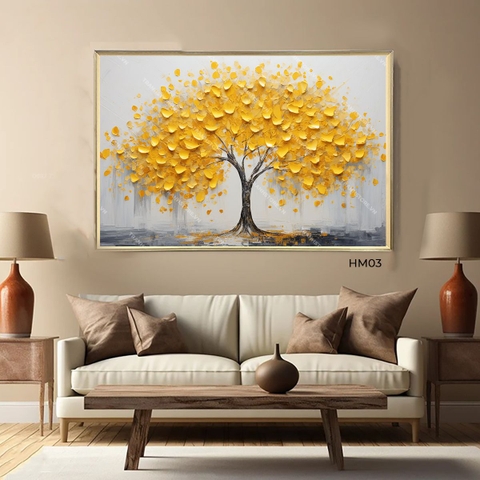 Tranh Mai Vàng Nở Rộ Cuối Thu | HM03