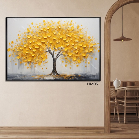 Tranh Mai Vàng Nở Rộ Cuối Thu | HM03