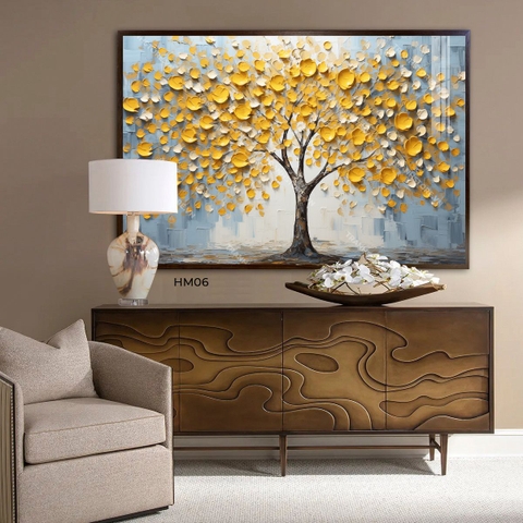 Tranh Mai Vàng Trát Bay | HM06