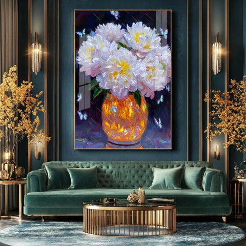 Tranh Mẫu Đơn Ánh Vàng | HMD29