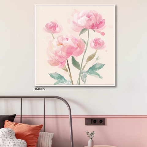 Tranh Mẫu Đơn Sắc Hồng Tinh Khôi | HMD05