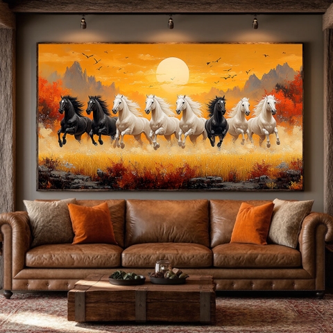 Tranh 8 Con Ngựa - Bát Mã Kim Nhật | TN15