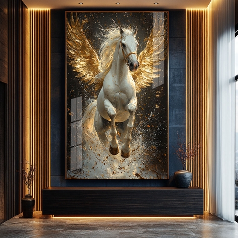 Tranh Ngựa Có Cánh - Bạch Mã Đăng Phong | TN27