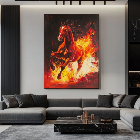 Tranh Ngựa Đỏ Xích Thố Mậu Ngọ | TN10