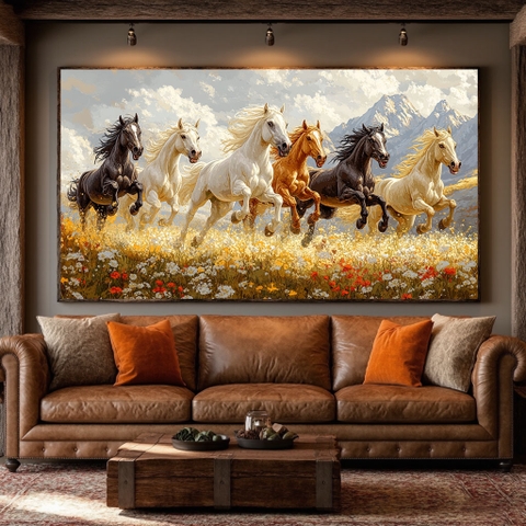 Tranh 6 Con Ngựa - Lục Mã Truy Phong | TN14