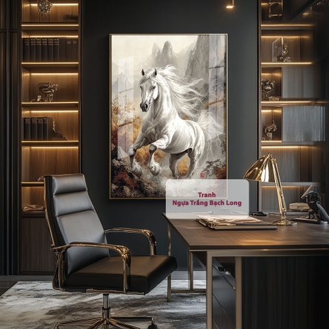 Tranh Ngựa Trắng Bạch Long | TN13