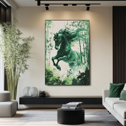 Tranh Ngựa Xanh Thanh Phong Nhâm Ngọ | TN11