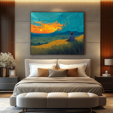 Tranh Người Ngắm Hoàng Hôn | PC12