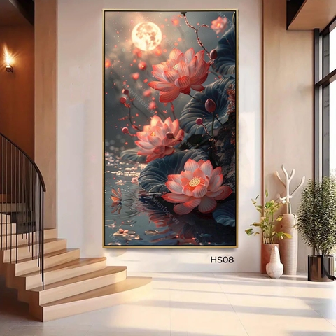 Tranh Nguyệt Dạ Hồng Liên | HS08