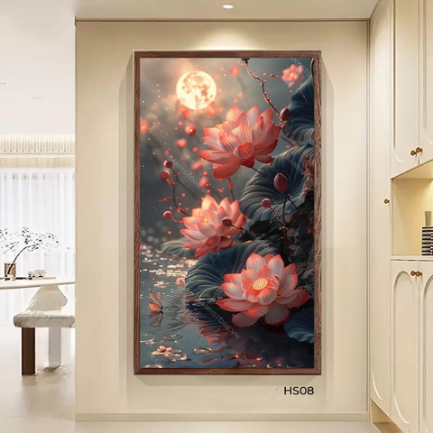 Tranh Nguyệt Dạ Hồng Liên | HS08