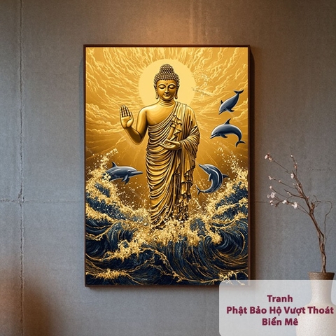 Tranh Phật Bảo Hộ Vượt Thoát Biển Mê | PG111