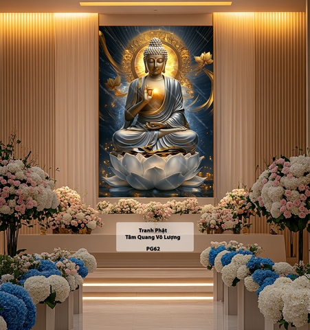 Tranh Phật Tâm Quang Vô Lượng | PG62