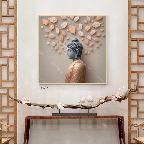 Tranh Phật Toạ Nghiêng Dưới Tán Bồ Đề | PG17