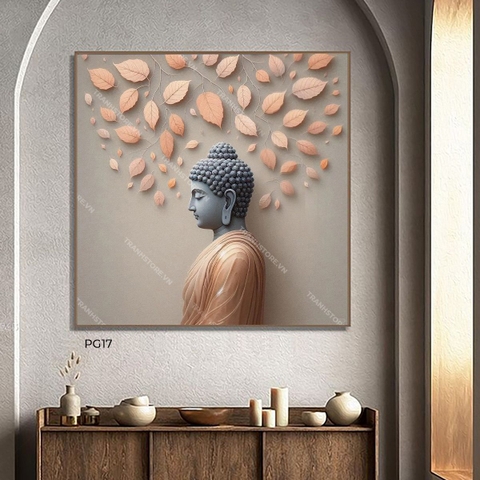 Tranh Phật Toạ Nghiêng Dưới Tán Bồ Đề | PG17