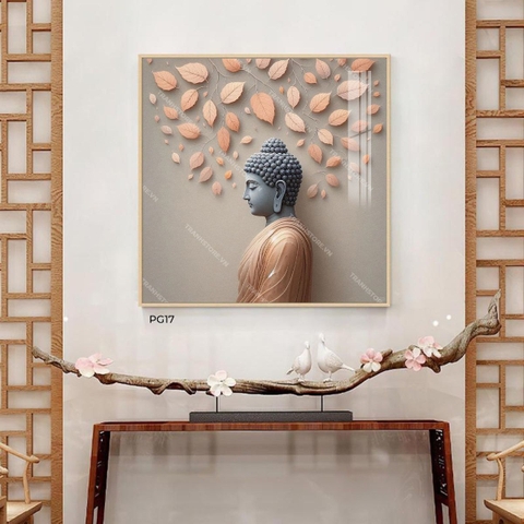 Tranh Phật Toạ Nghiêng Dưới Tán Bồ Đề | PG17