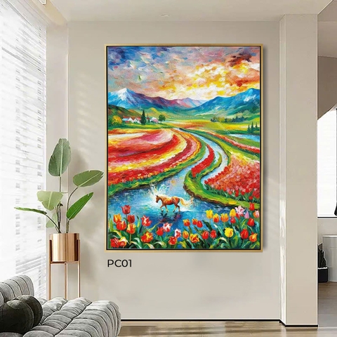 Tranh Phong Cảnh Hành Trình Qua Miền Hoa | PC01