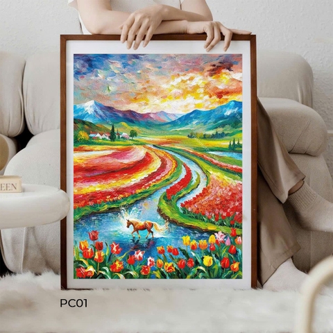 Tranh Phong Cảnh Hành Trình Qua Miền Hoa | PC01