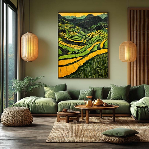 Tranh Ruộng Bậc Thang Mù Cang Chải Tây Bắc | PC07