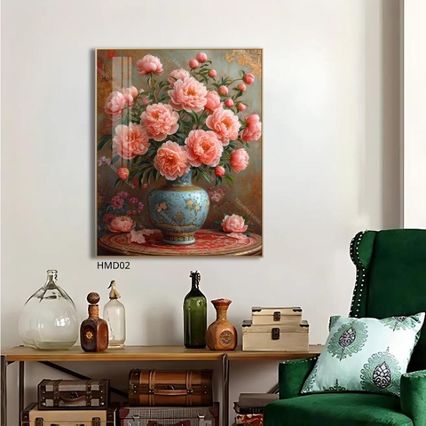 Tranh Sắc Hồng Mẫu Đơn | HMD02