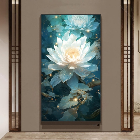 Tranh Sen Bách Diệp Nở Trong Đầm | HS11
