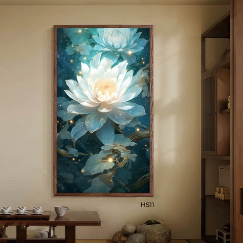 Tranh Sen Bách Diệp Nở Trong Đầm | HS11