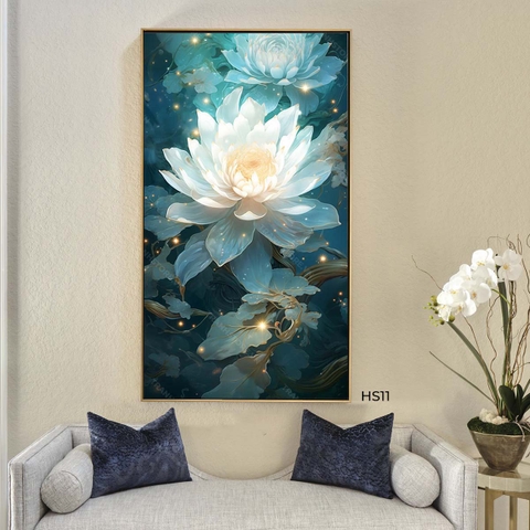 Tranh Sen Bách Diệp Nở Trong Đầm | HS11