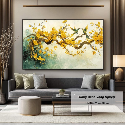 Tranh Song Oanh Vọng Nguyệt | HM16