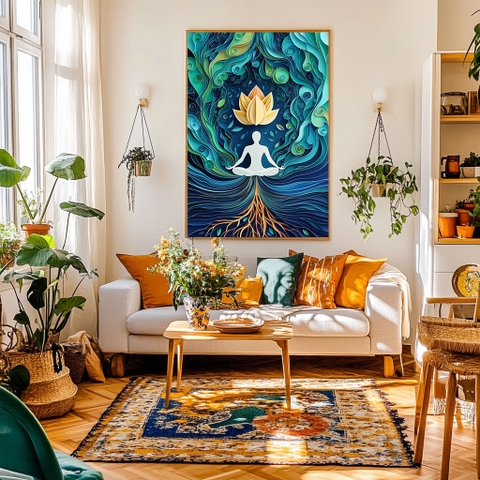 Tranh Thiền Định Rễ Ý Thức | THIEN01